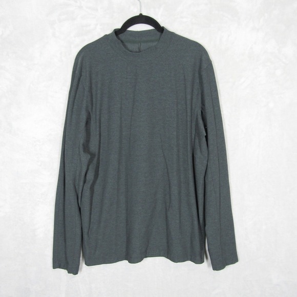 Lululemon Other - Lululemon Medium Long Sleeve Stretch Shirt Dark Green Heathered Rulu Mock Neck
